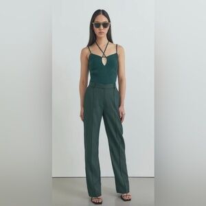 Viktoria & Woods Future Ribbed Top In Green, Size 3/L